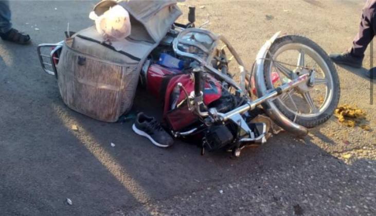 motosiklet sürücüsü yaralandı