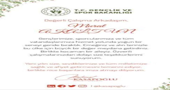 Spor Bakanından Urfalı Başarılı Hocaya Yeni Yıl Mesajı 6 CEF51EE3 FC07 4335 962C 215BFF110406