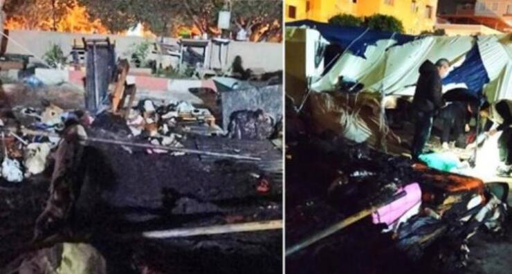 Urfa Haberleri Depremzede çadırında yangın