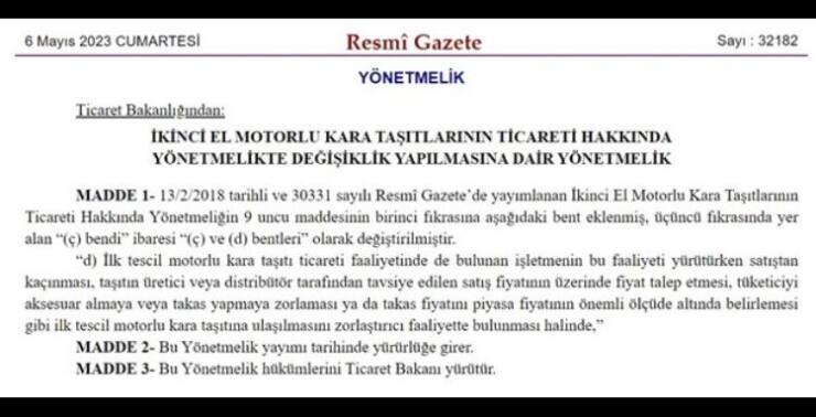 Sıfır araç satışına yeni düzenleme 6 3ff689c1 c098 419a a321 36eae39581d8
