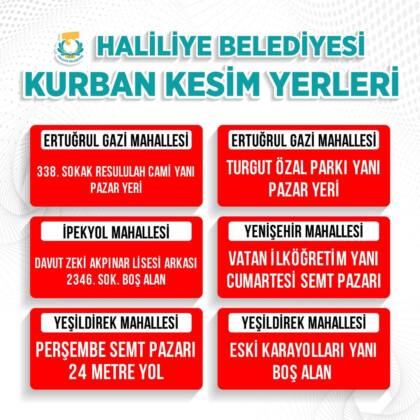 HALİLİYE’DE KURBAN SATIŞ VE KESİM YERLERİ BELİRLENDİ 16 d5477e2d b857 4751 9f23 ddbefa188dfb
