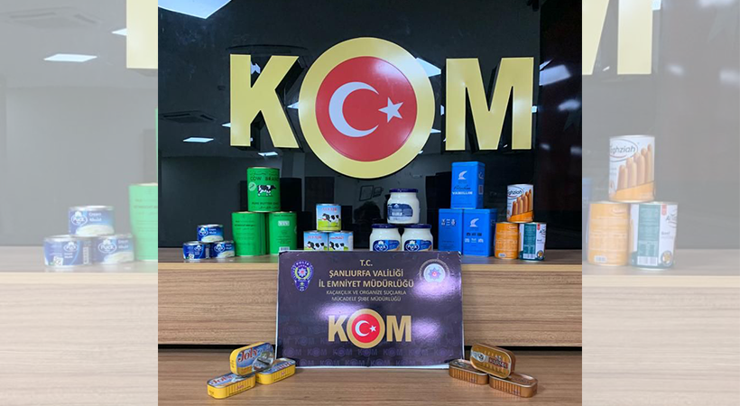 2023 08 urfadaki operasyonda binlerce paket kacak gida urunu yakalandi