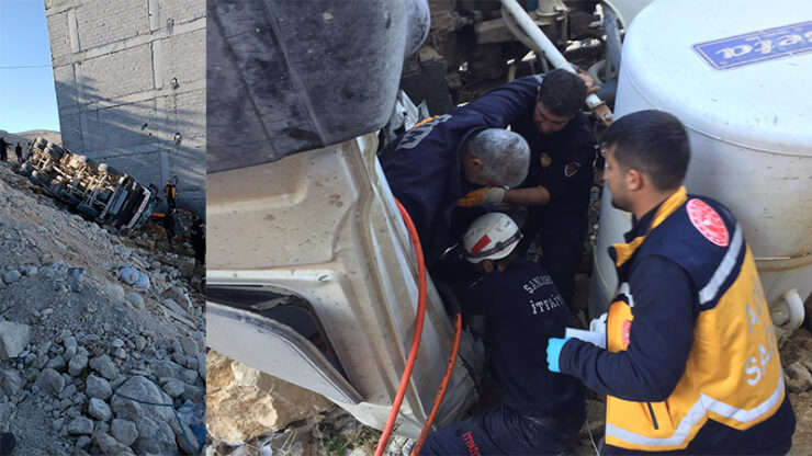 Urfa Haberleri Eyyübiye’de beton mikseri kazası