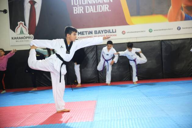 KARAKÖPRÜ’DE ÇOCUKLAR ZAMANINI TEKVANDO KURSUNDA DEĞERLENDİRİYOR 11 IMG 20240123 WA0019