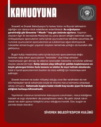 Siverek Belediyespor’dan olaylı maçla ilgili açıklama 10 IMG 20250202 WA0009