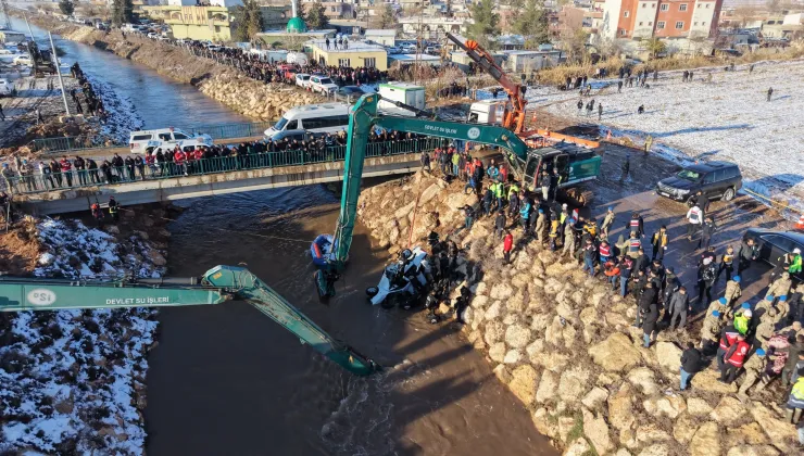 Şanlıurfa’da kanala uçan otomobildeki kayıp 3 kişinin cesedine ulaşıldı